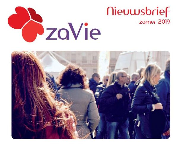 Uitsnede voorkant nieuwsbrief zaVie zomer 2019