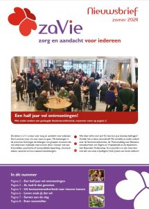 voorkant nieuwsbrief zaVie zomer 2024