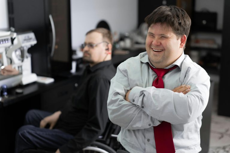 Man met het syndroom van down