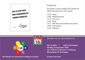 achterkant flyer stigmacafé september 2024